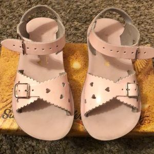 Soft pink salt water sandals